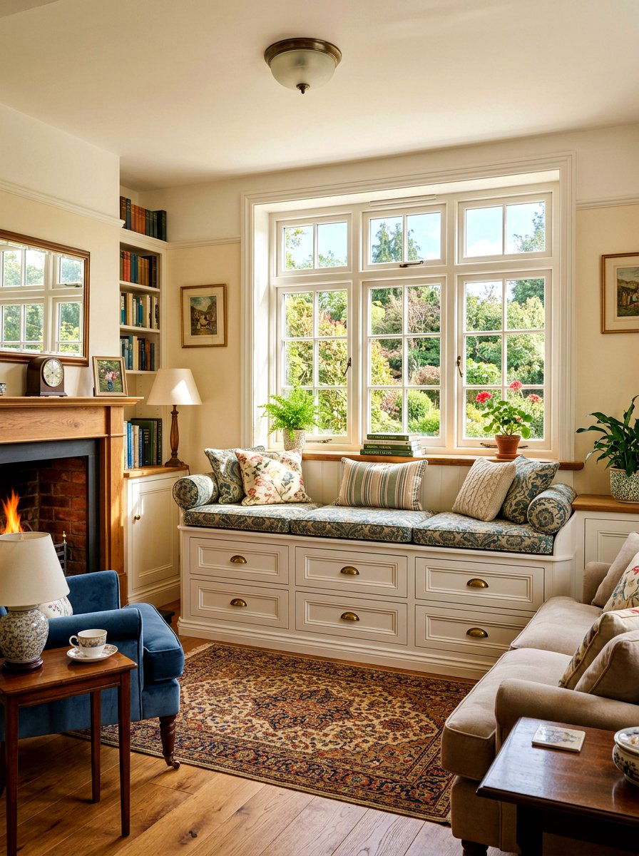 Storage Window Bench - 30 reusable storage ideas
