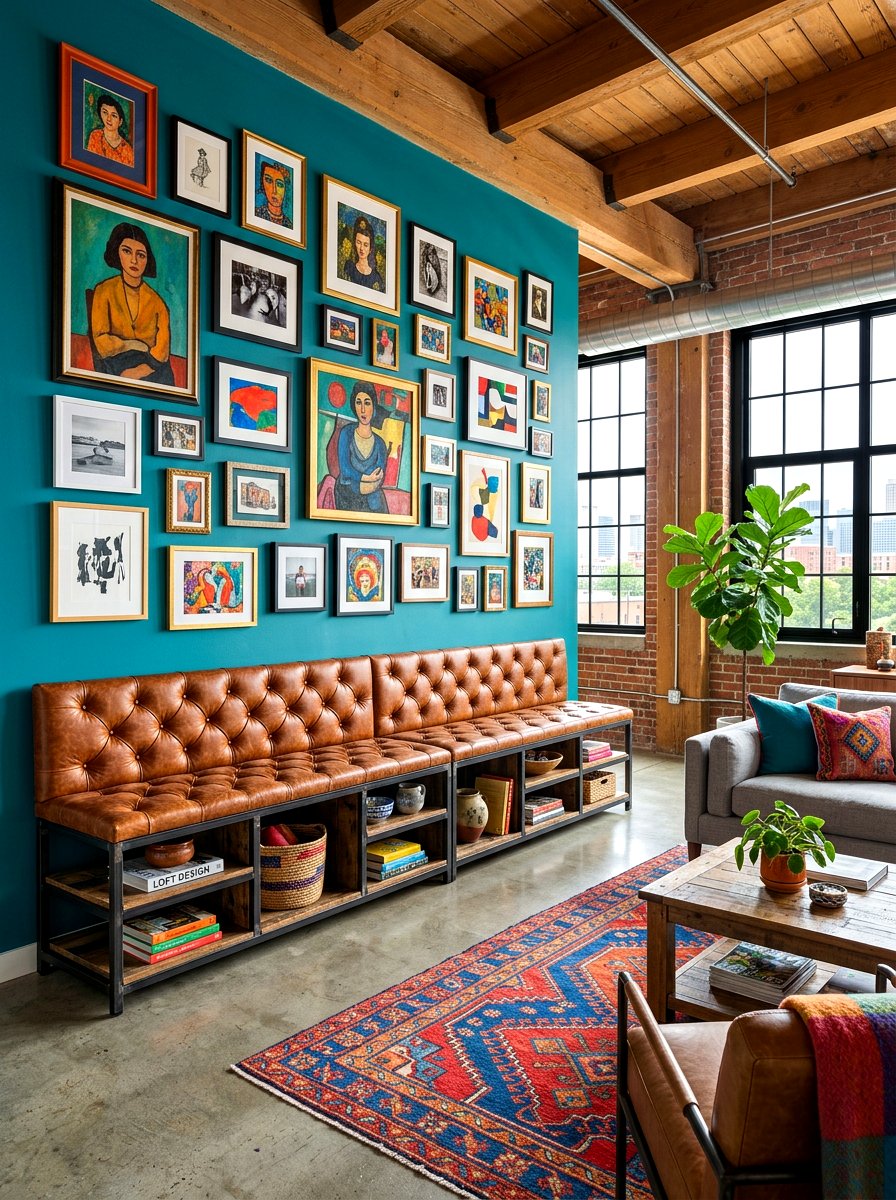 Storage bench seating - 30 family friendly living room storage ideas