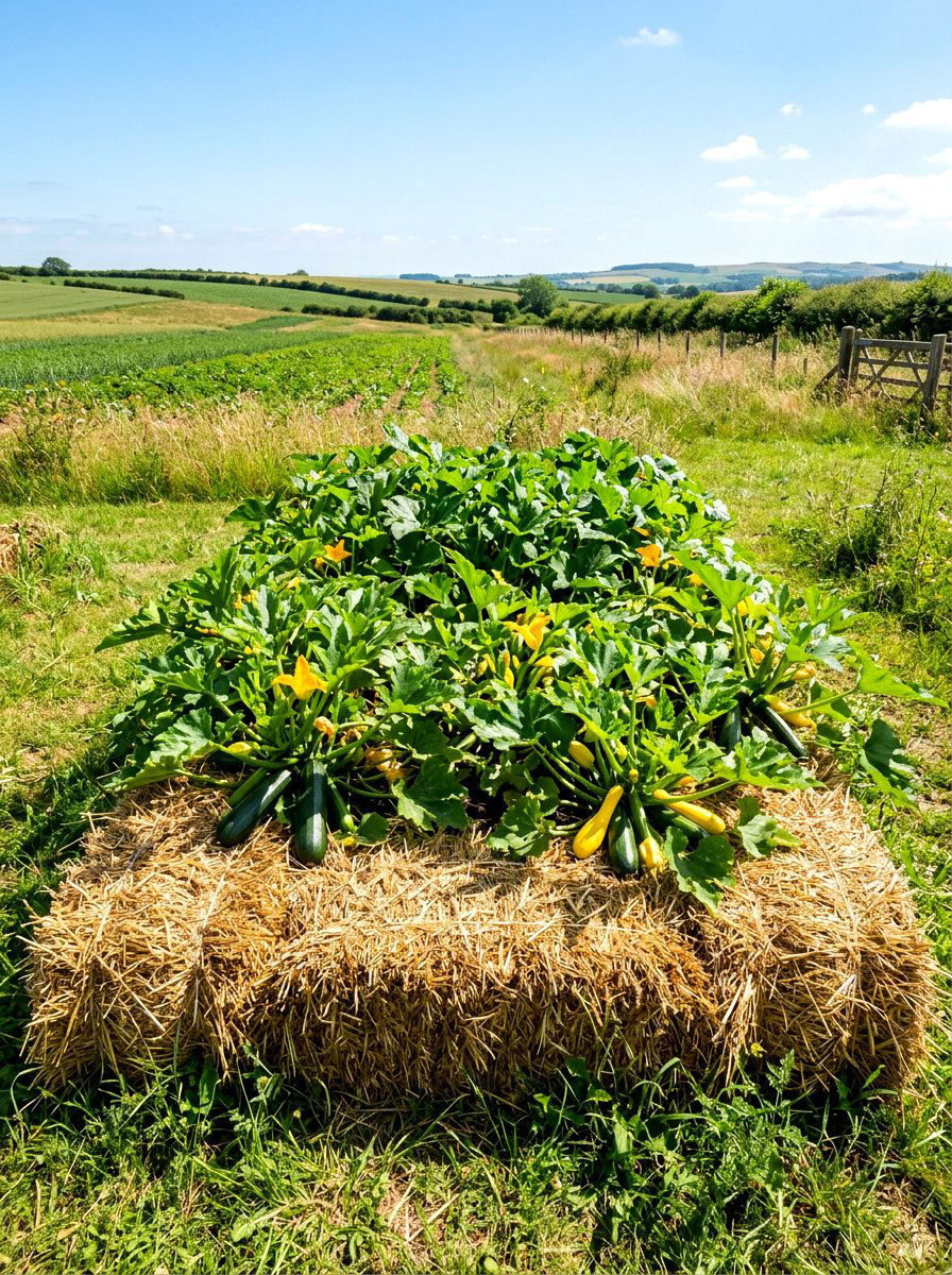 Straw Bale Raised Bed - 30 budget raised bed ideas