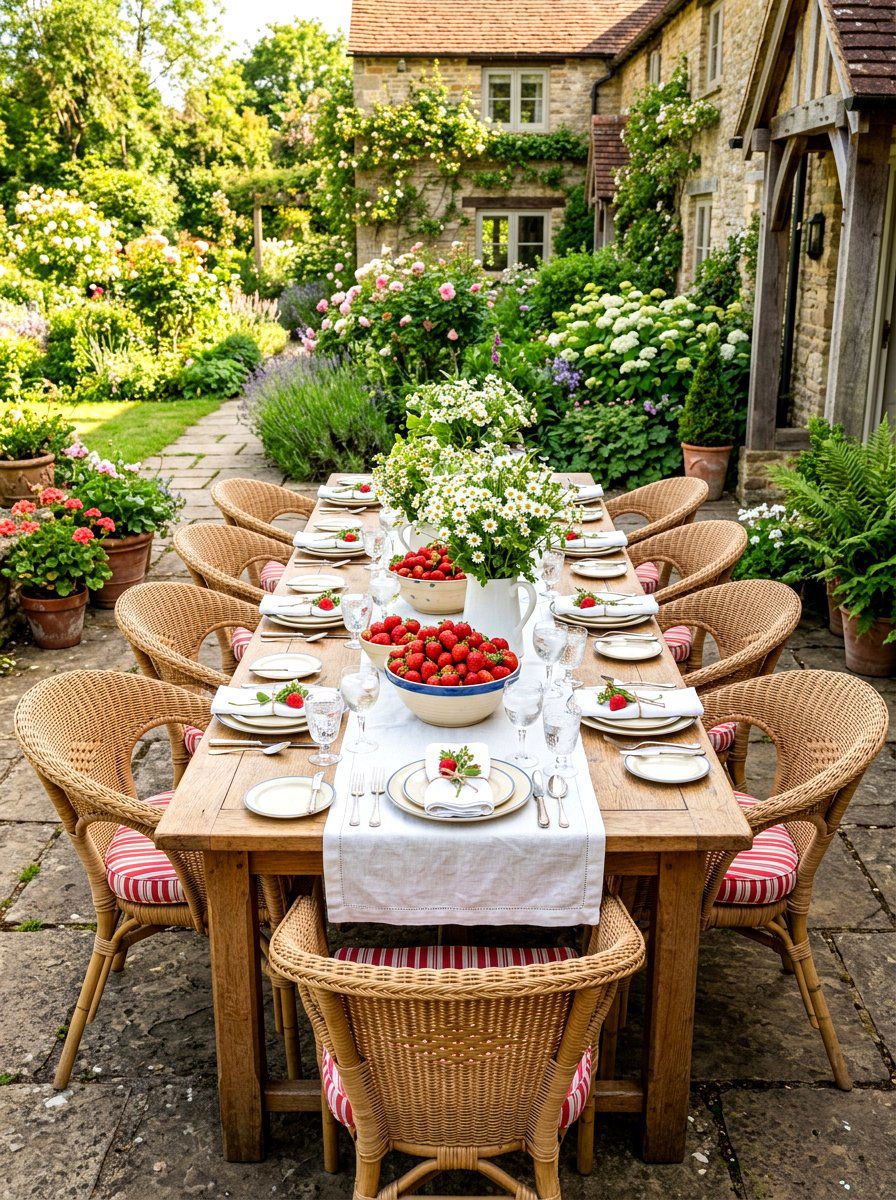 Strawberry Centerpiece - 30 berry table summer ideas