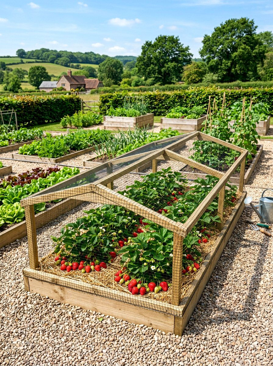 Strawberry Fruit Cage - 30 fruit cage ideas