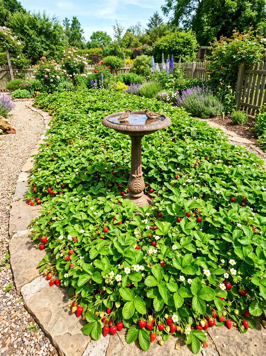Strawberry Ground Cover - 30 edible landscaping ideas