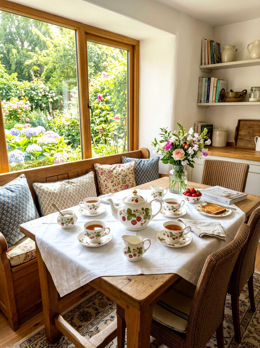 Strawberry Tea Set - 30 strawberry table decor ideas