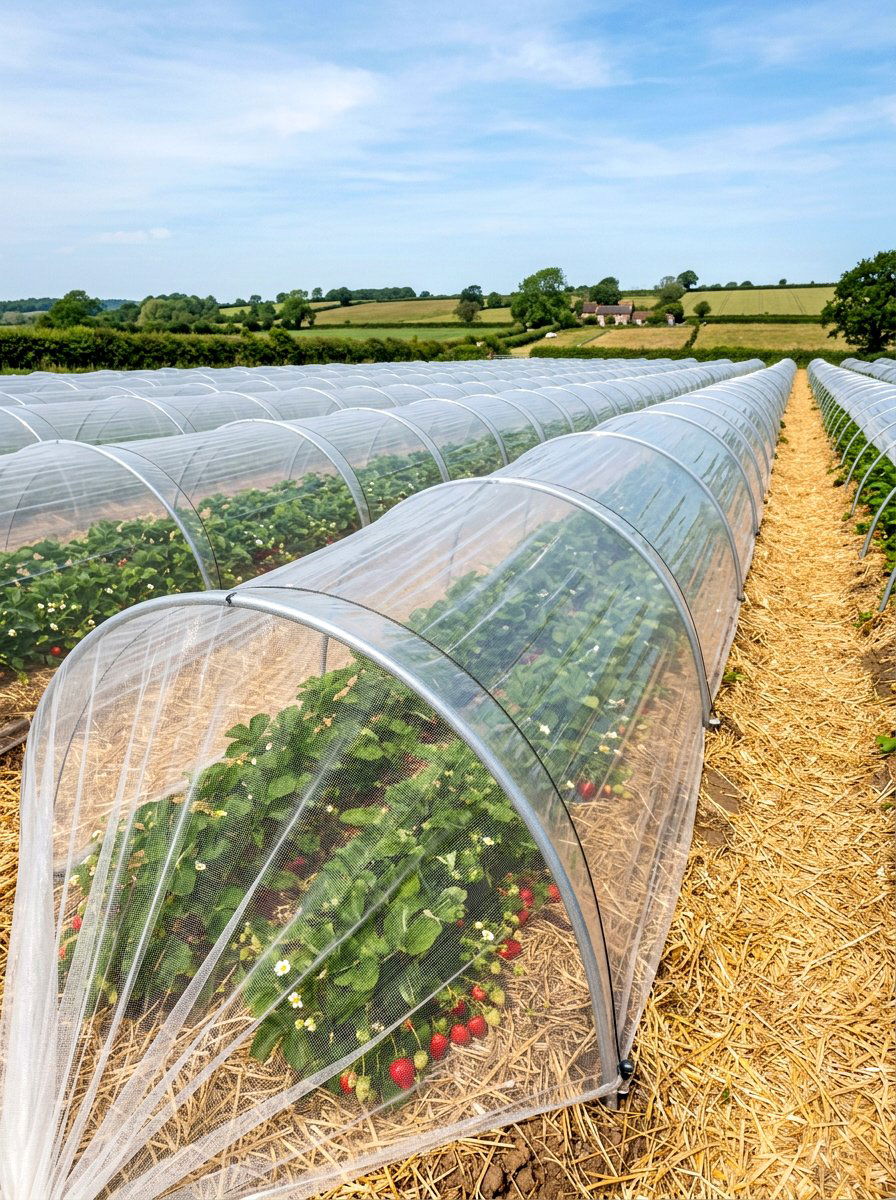 Strawberry protection tunnel - 30 hoop house garden ideas