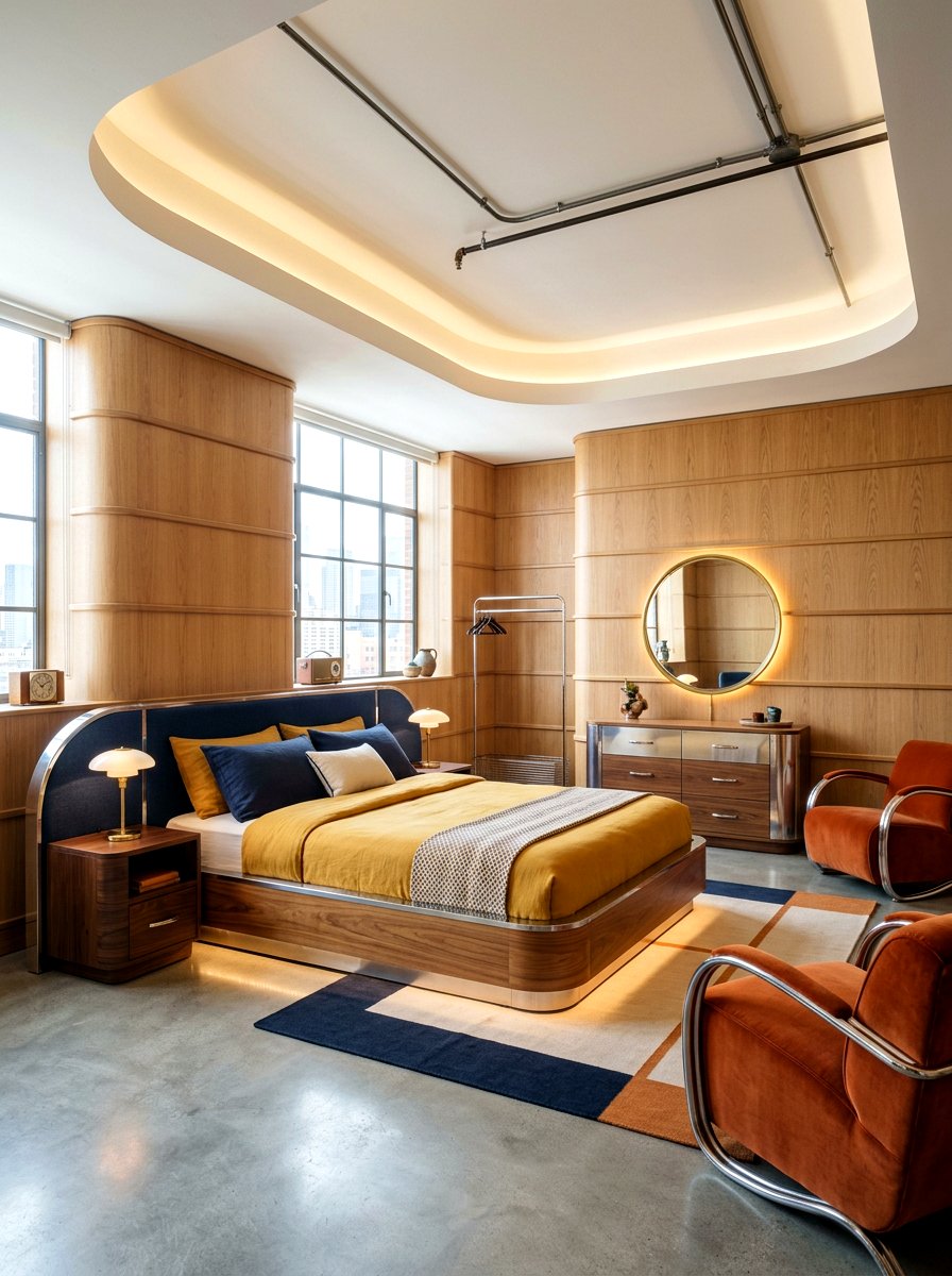 Streamline Moderne Bedroom - 30 art deco bedroom ideas
