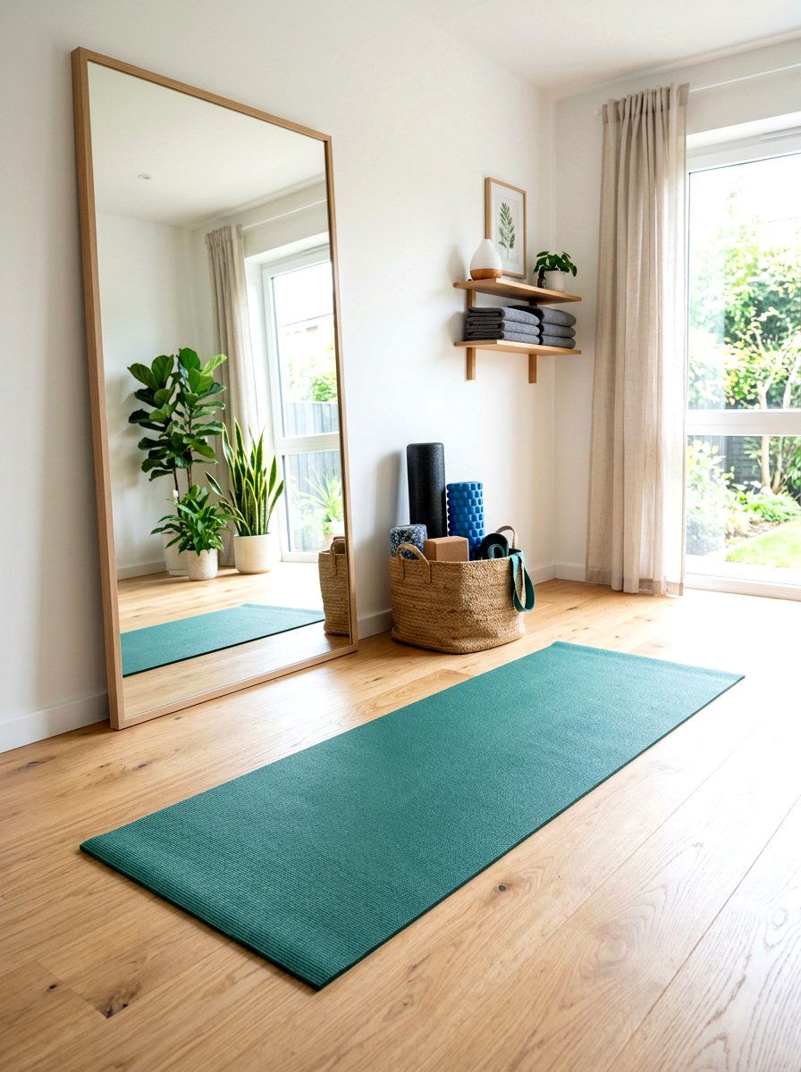Stretching Area - 30 wellness room ideas