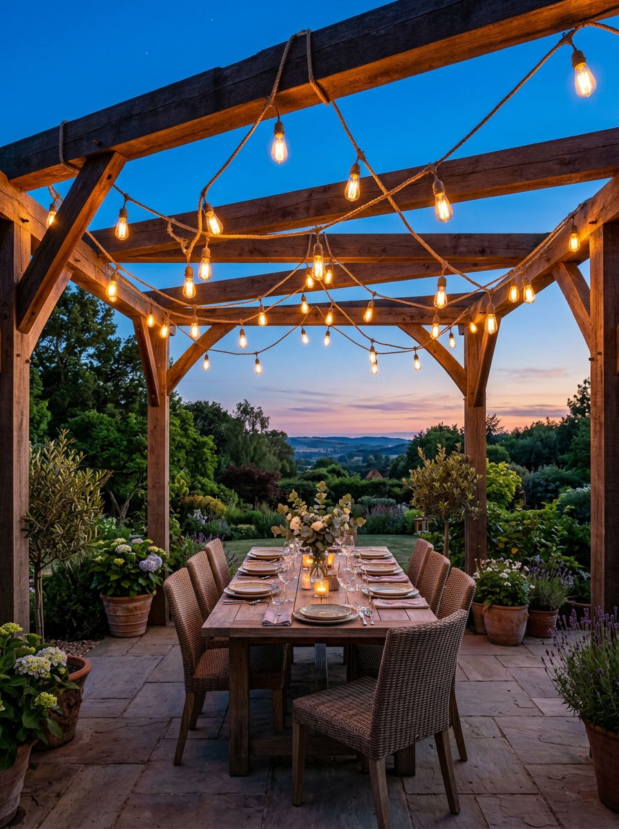 String Light Lighting - 30 rooftop deck ideas