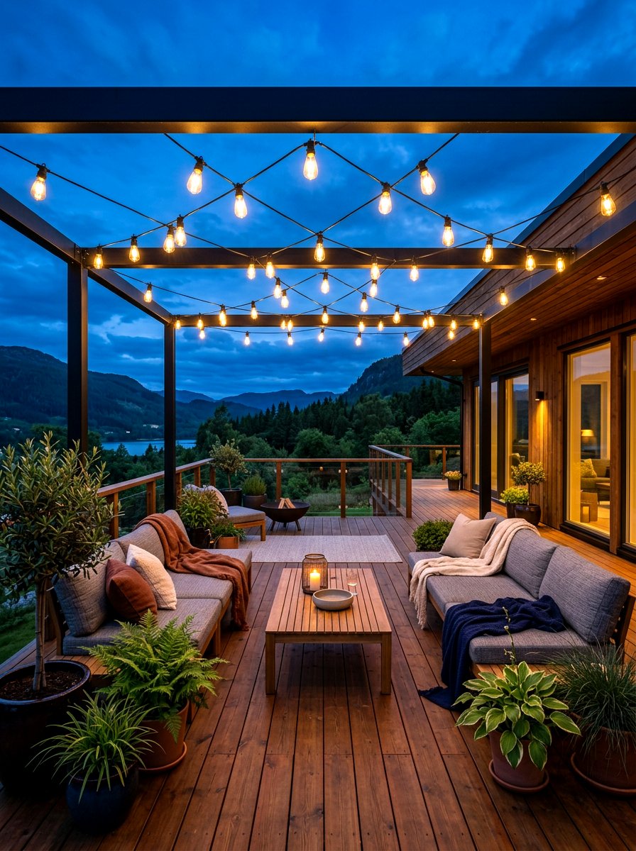 String Lights - 30 deck lighting ideas