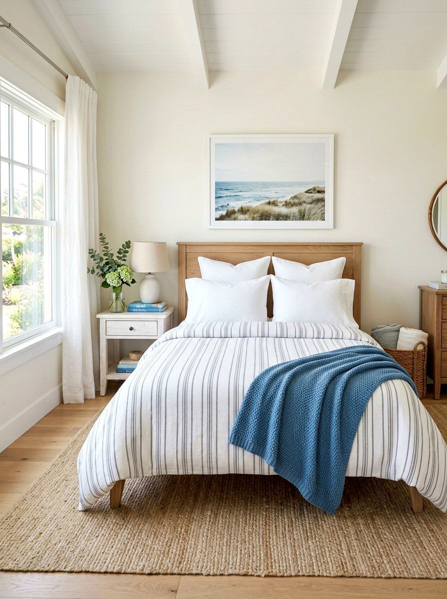 Striped Duvet Cover - 30 layered bed styling ideas