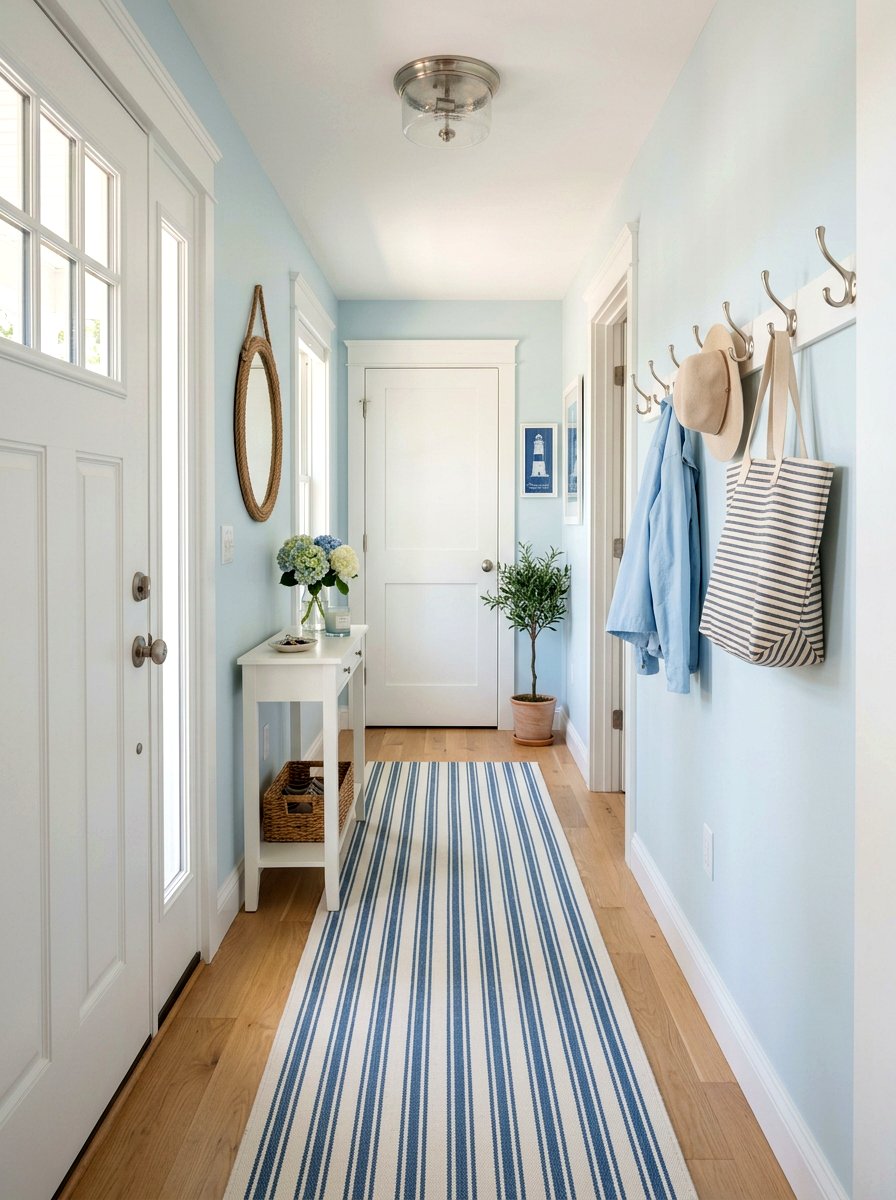 Striped Entryway Rug - 30 foyer rug ideas