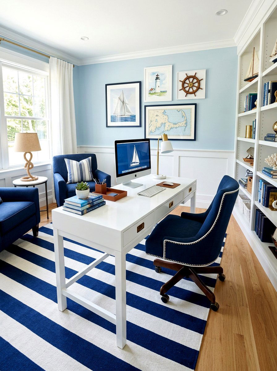 Striped Pattern Office Rug - 30 office rug ideas