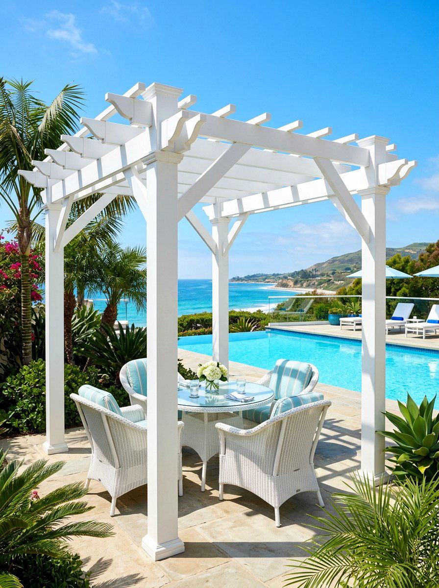 Striped Pavilion Curtain - 30 pavilion drapery ideas