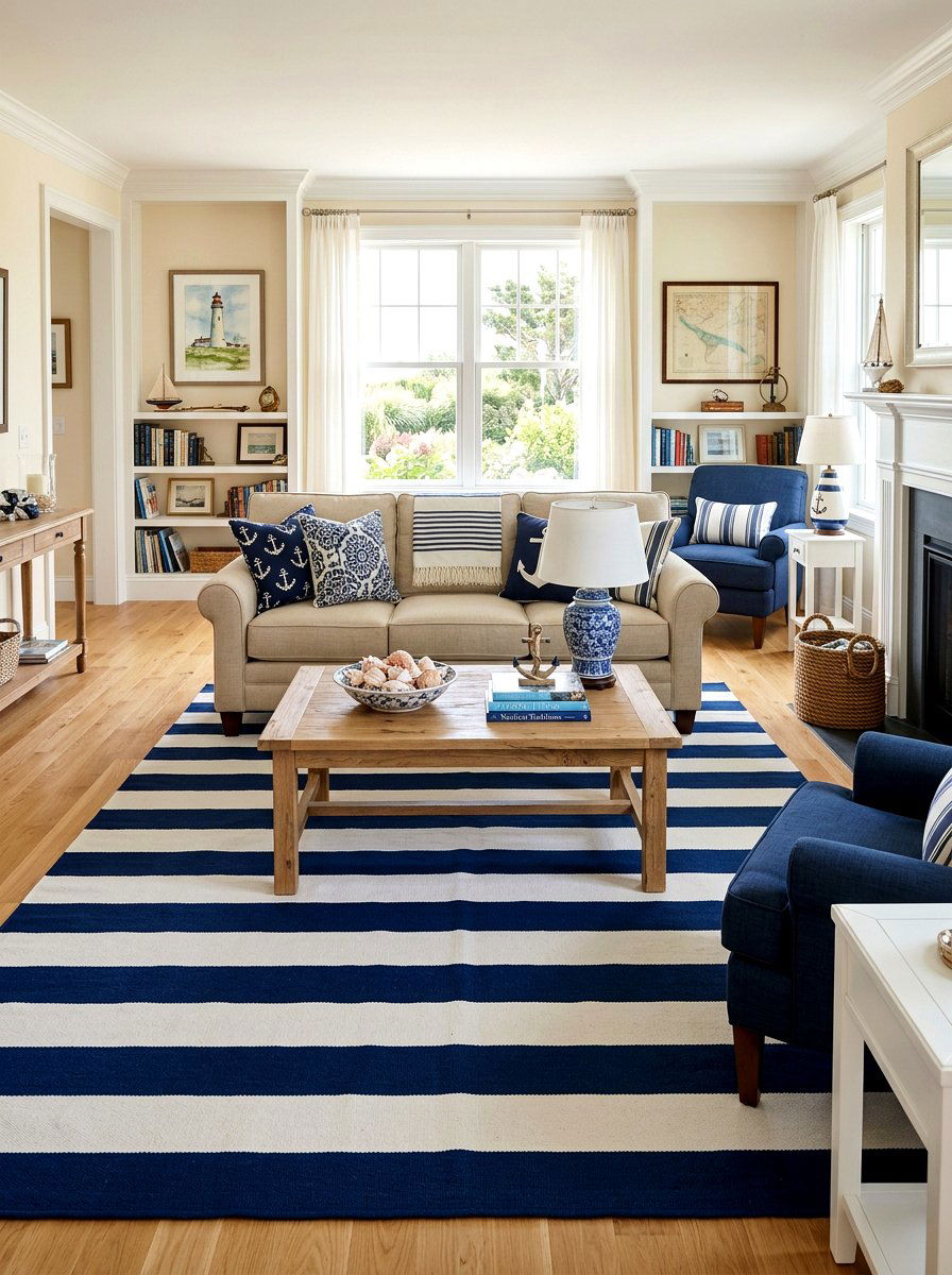Striped Rug Living Room - 30 living room rug ideas