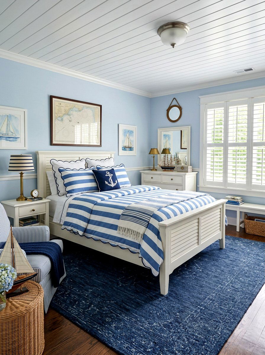 Striped Scalloped Bedding - 30 scalloped bedding ideas