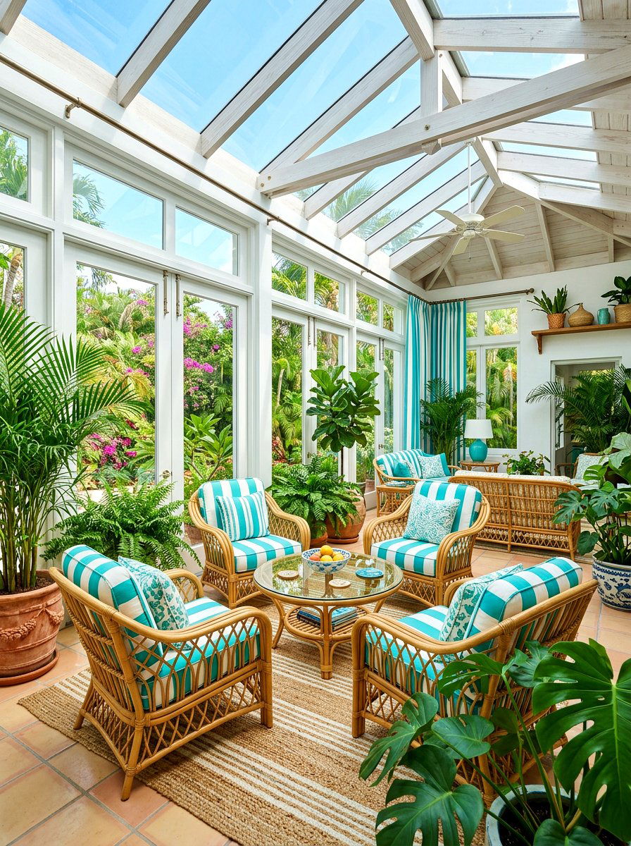Striped Sunroom Decor - 30 bold stripe decor ideas