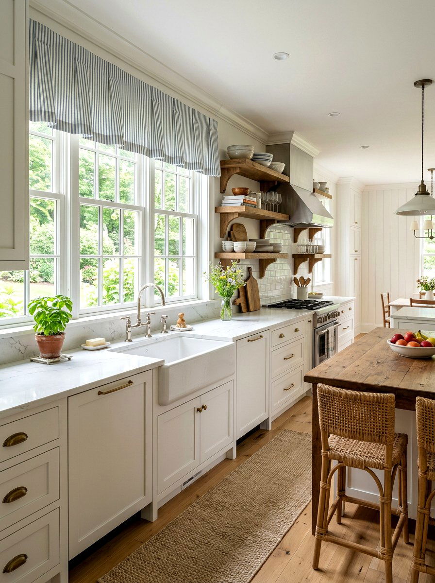 Striped Window Valance - 30 bold stripe decor ideas