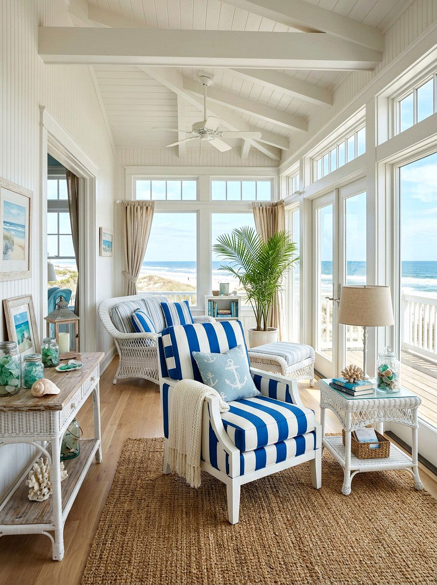 Striped living room chair - 30 statement armchair ideas