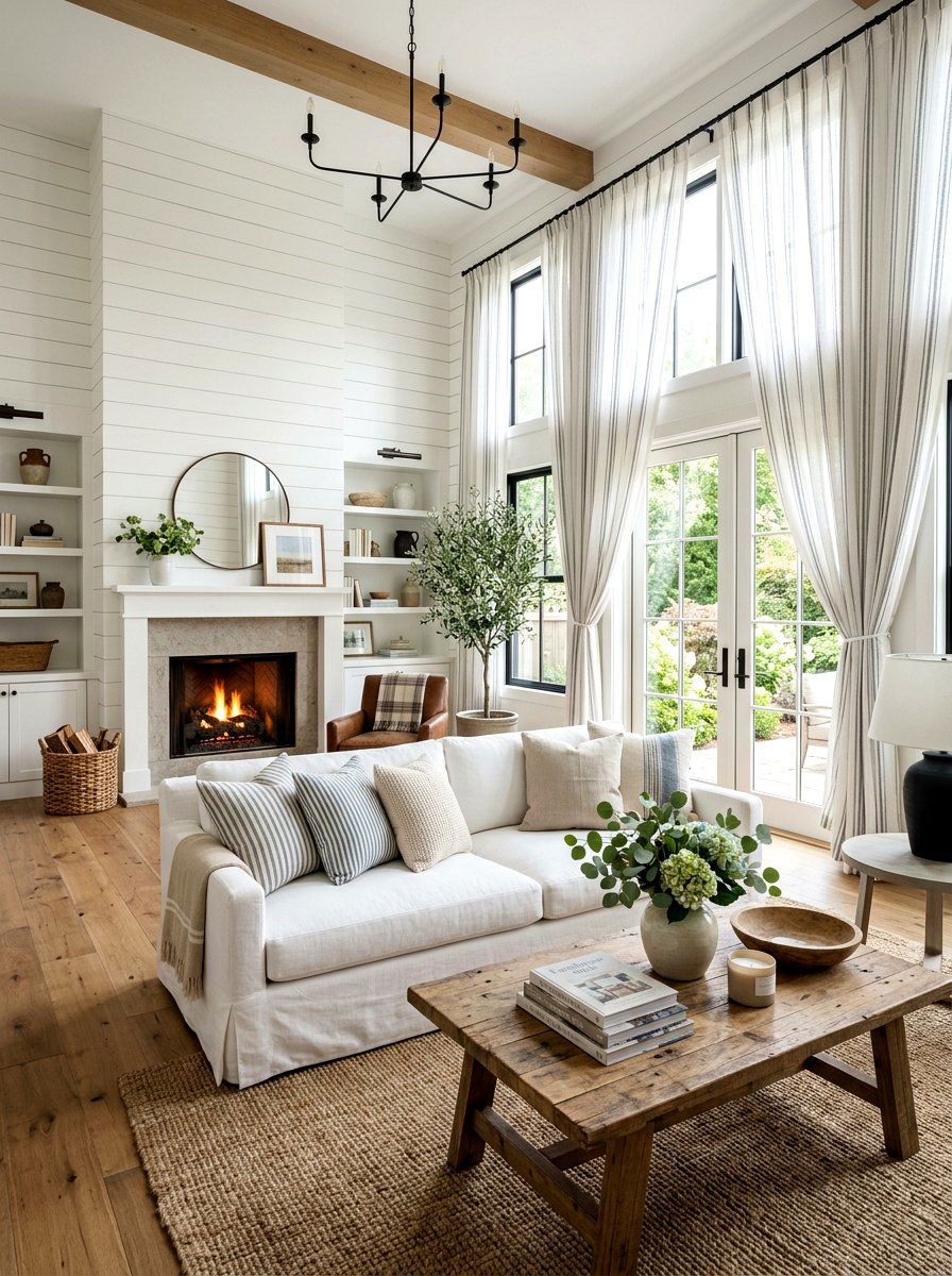 Striped sheer curtains - 30 sheer curtain ideas