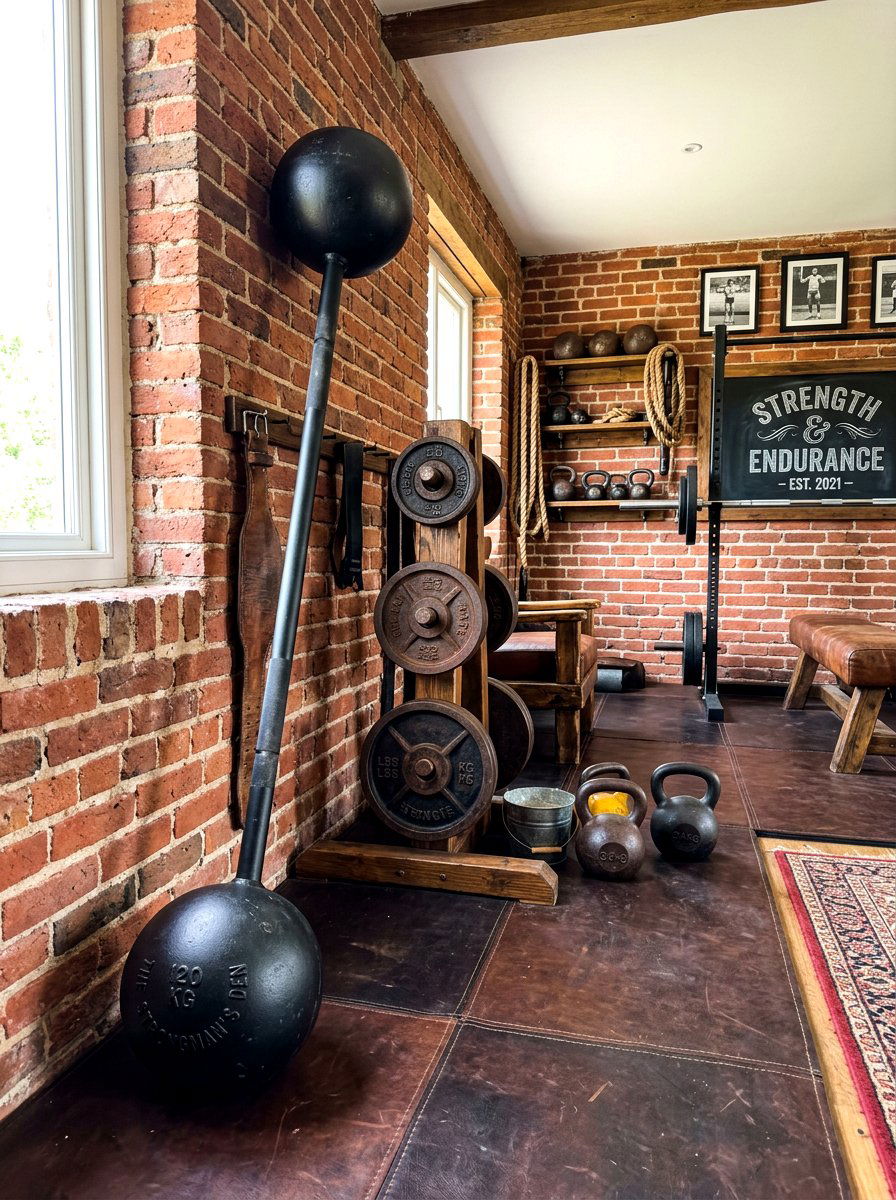 Strongman barbell prop - 30 vintage circus decor ideas