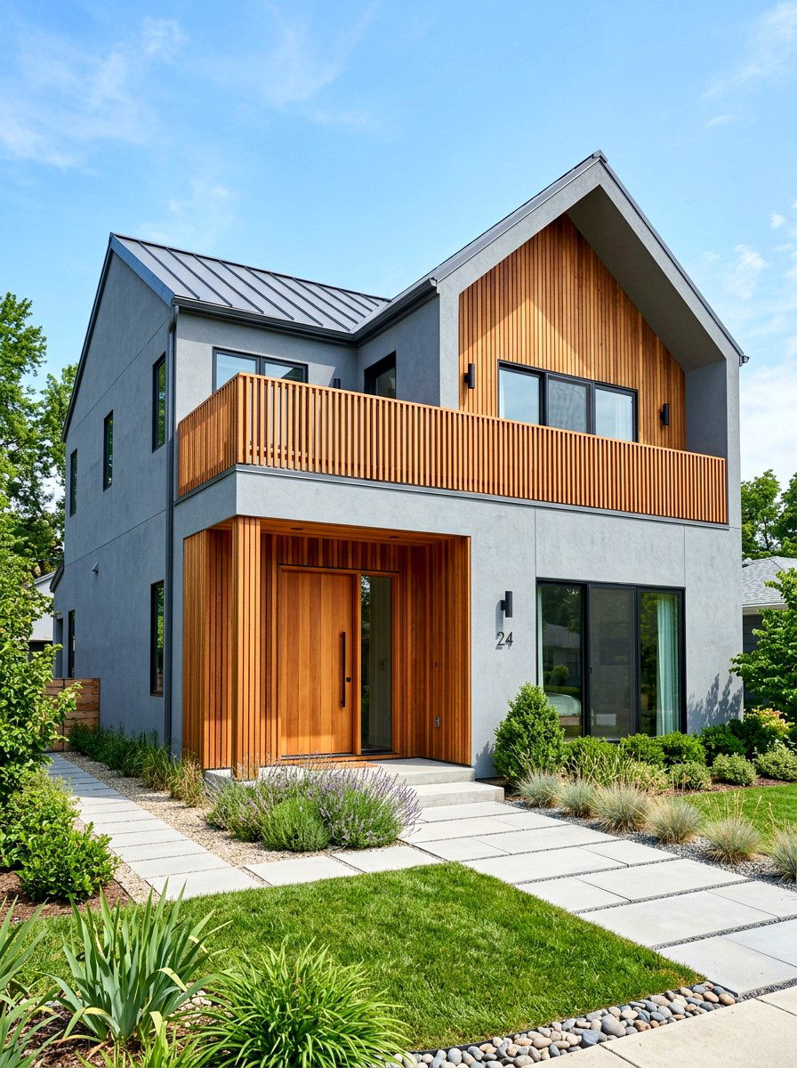 Stucco House With Cedar Accents - 30 stucco house exterior ideas