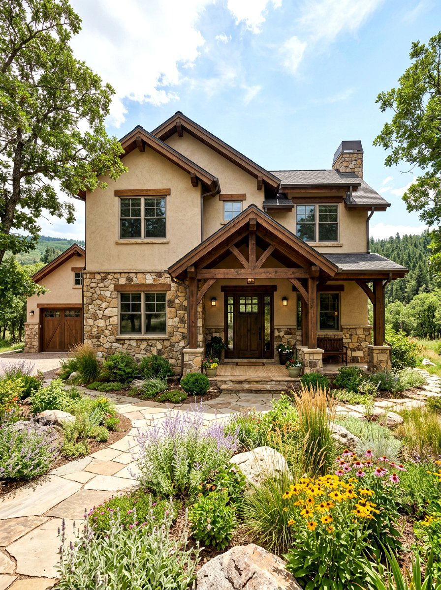 Stucco House With Stone Accents - 30 stucco house exterior ideas