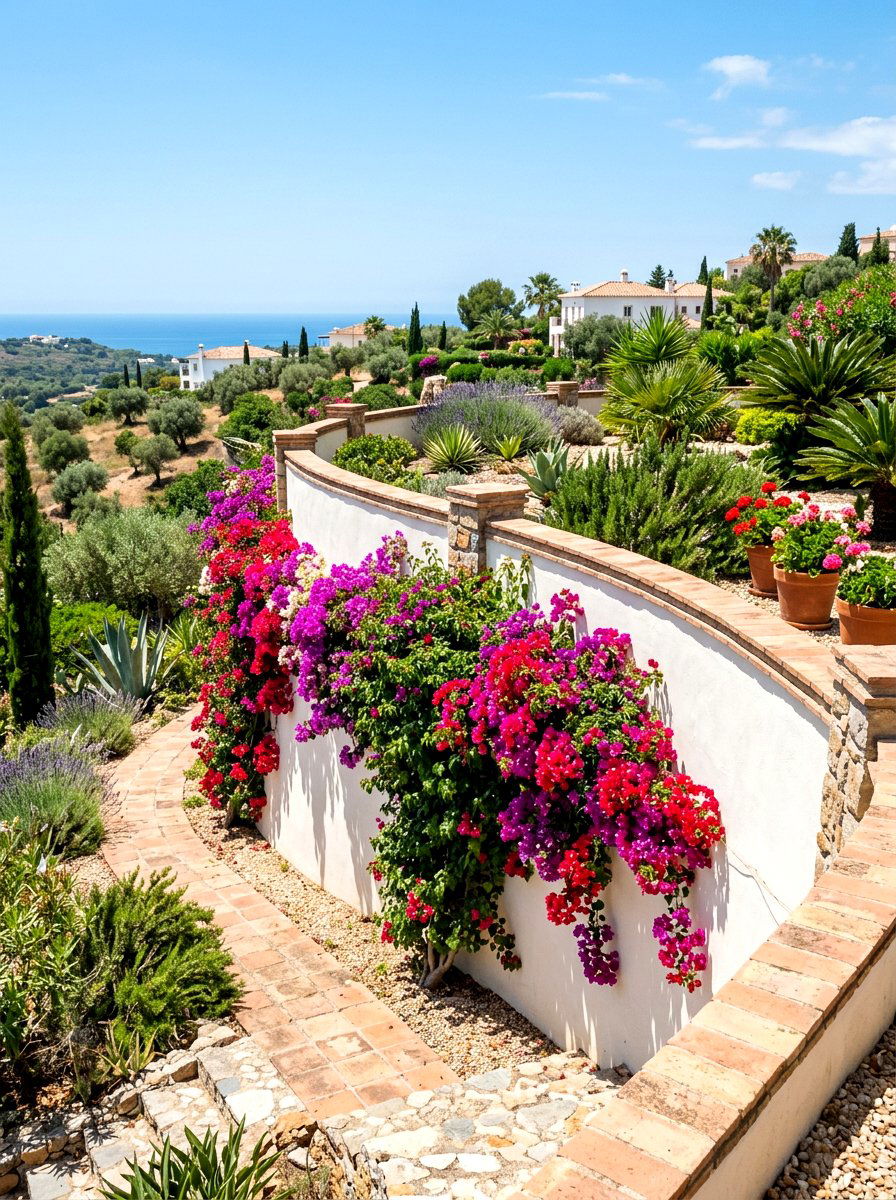Stucco Retaining Wall - 30 retaining wall flower bed ideas