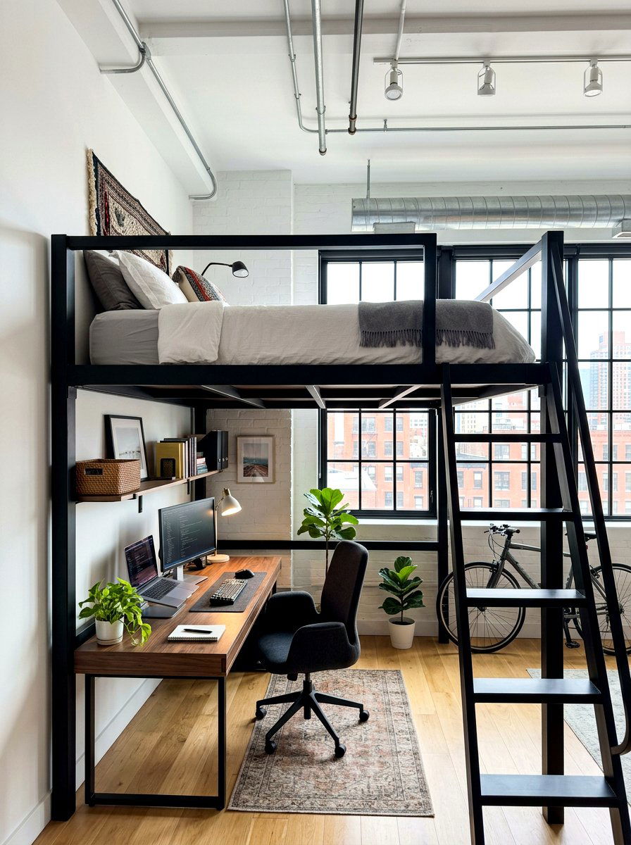 Studio Apartment Loft Bed - 30 flexible apartment furniture ideas