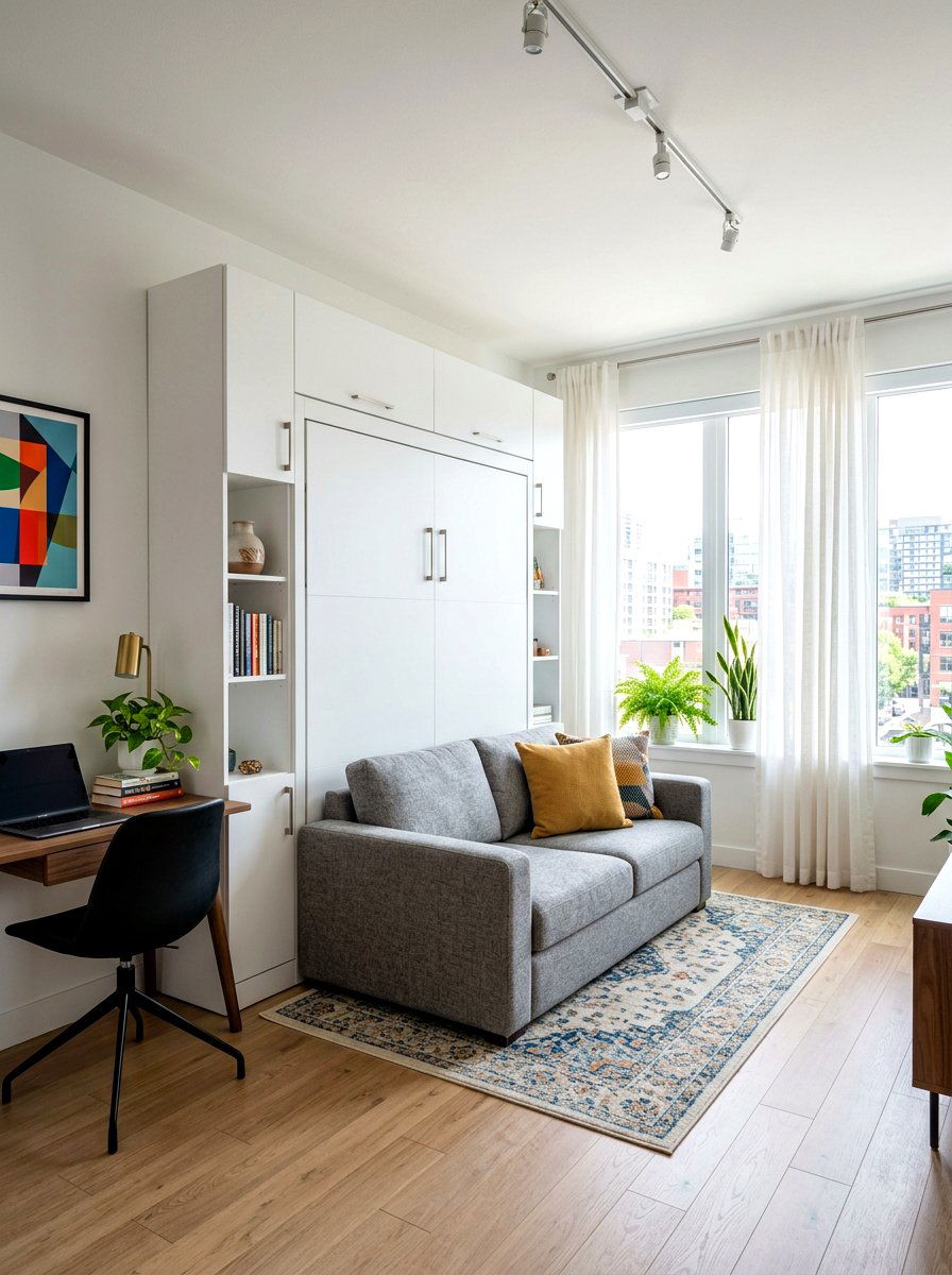 Studio Apartment Murphy Bed - 30 alcove studio apartment ideas
