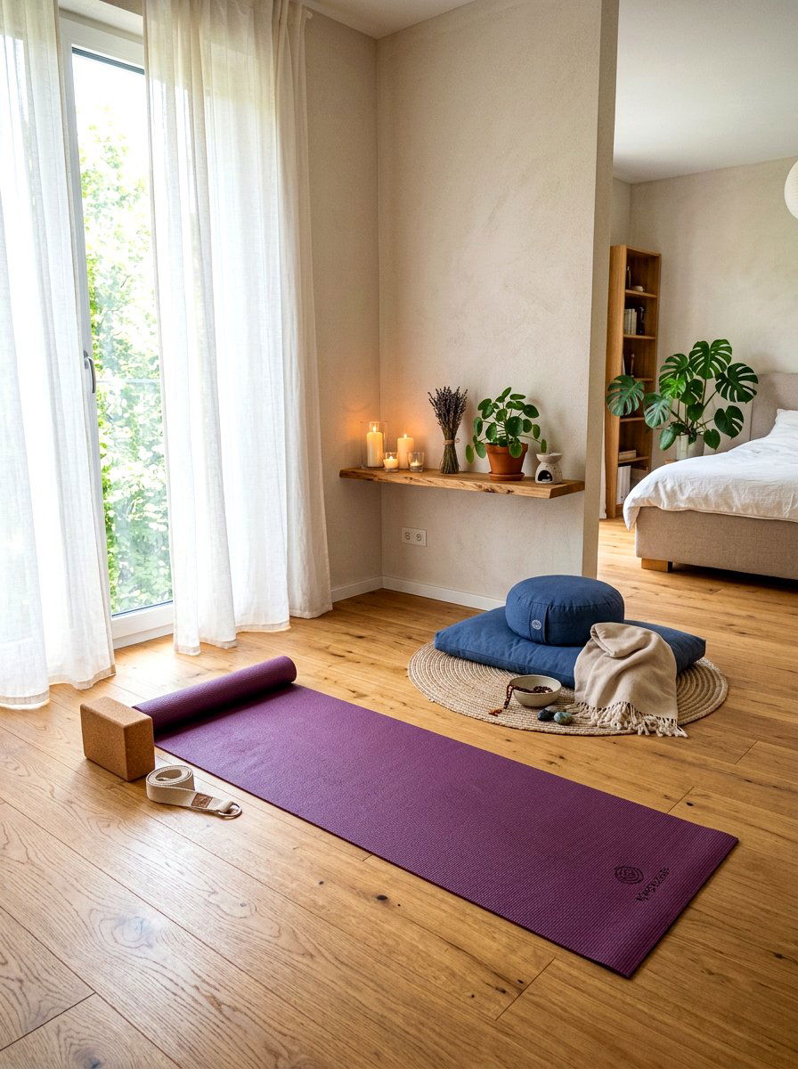 Studio Apartment Yoga Space - 30 alcove studio apartment ideas