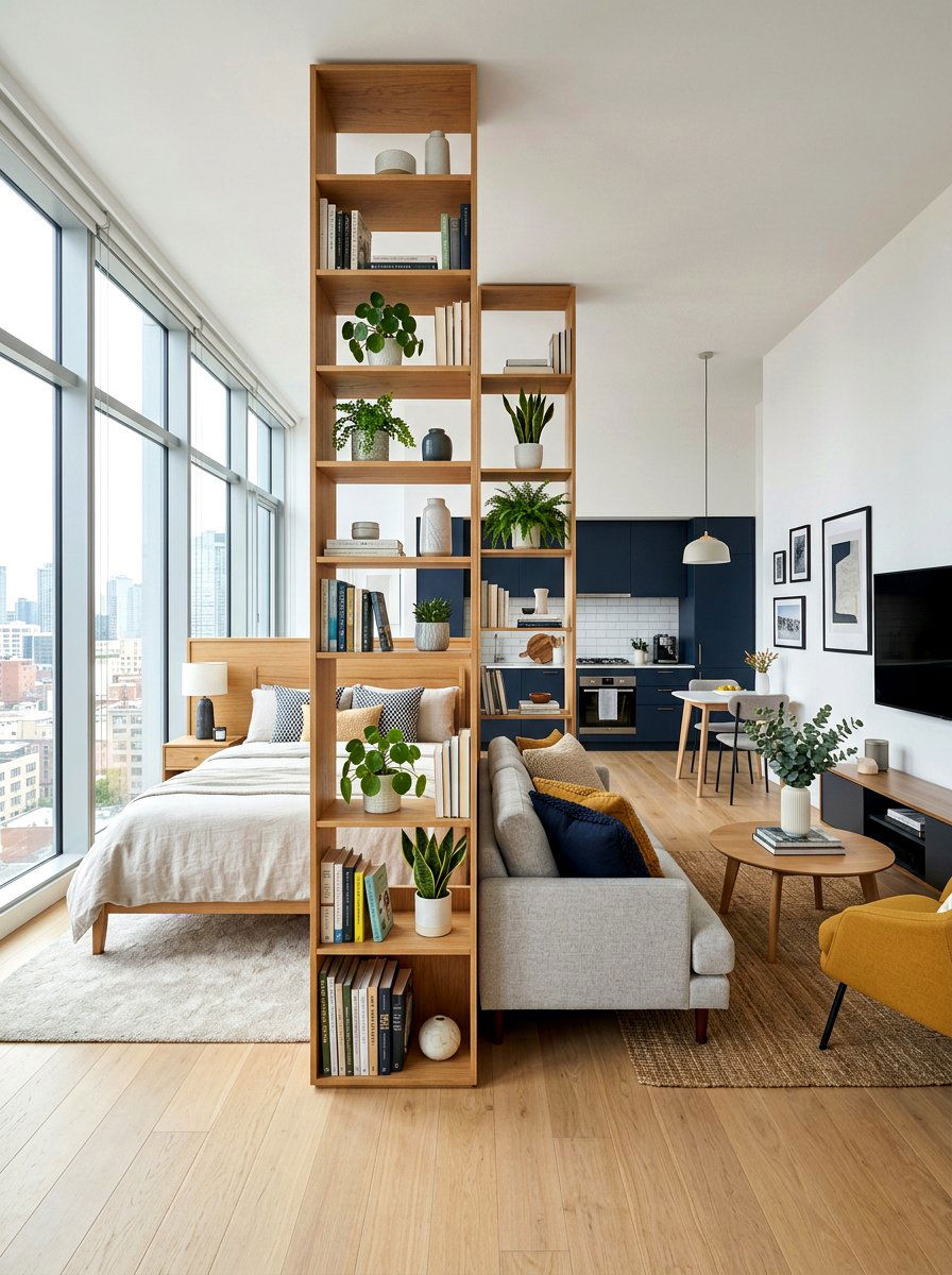 Studio Apartment Zoning - 30 small house decor ideas