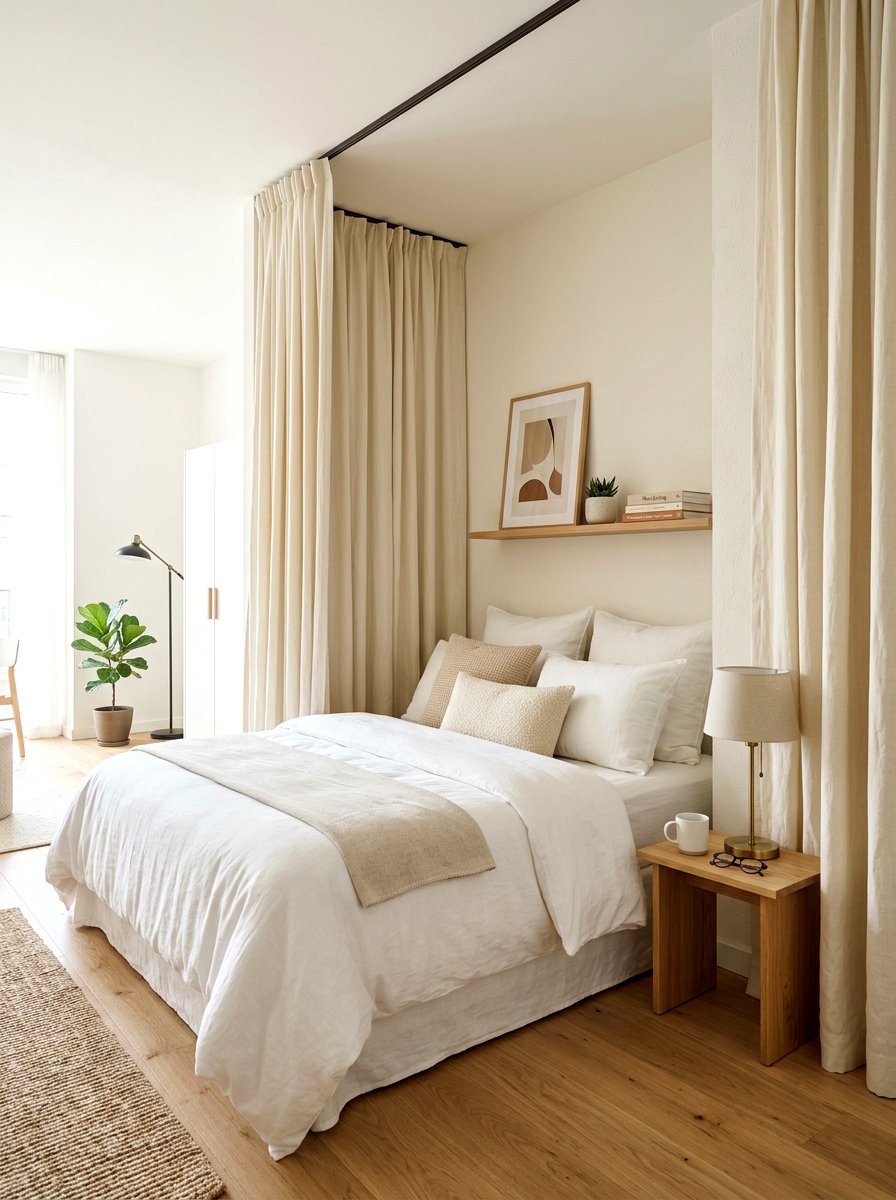 Studio Bed Nook With Curtains - 30 bed nook studio ideas