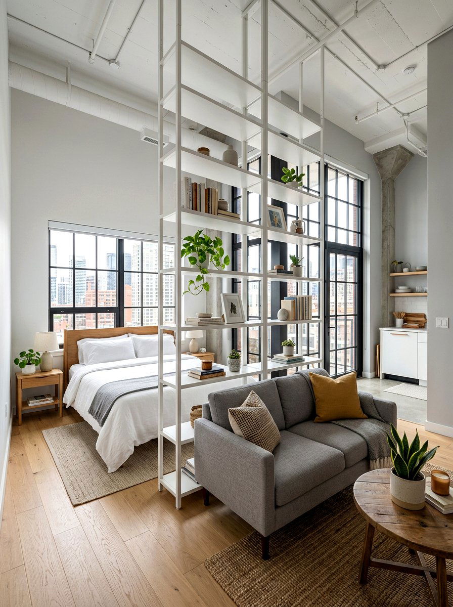 Studio apartment room divider - 30 furniture arrangement ideas
