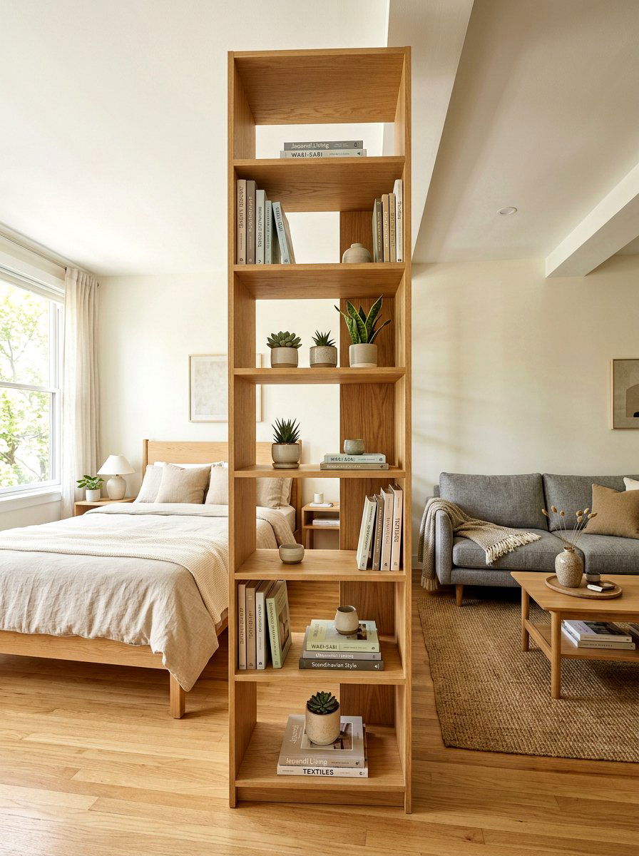 Studio apartment room divider - 30 stylish small apartment ideas