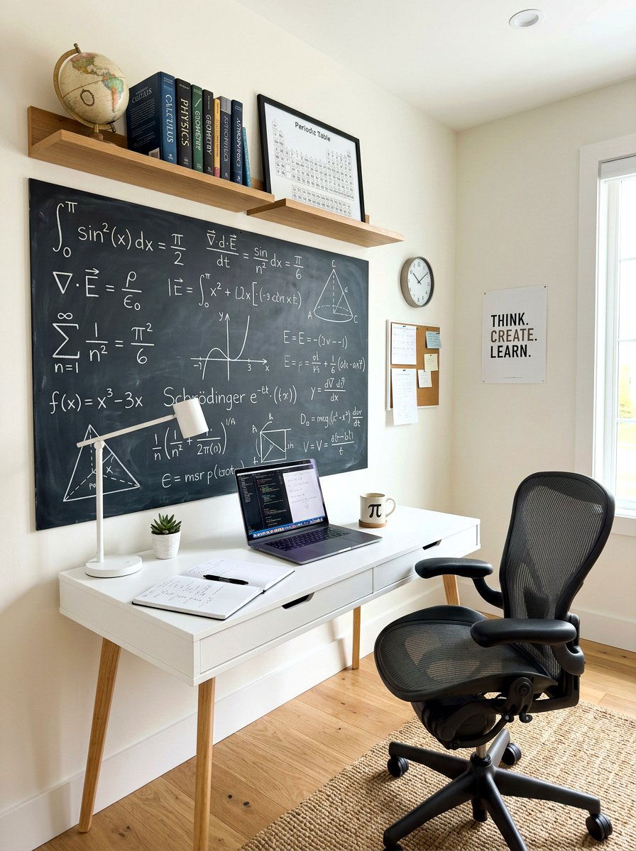 Study Space Wall - 30 chalkboard wall ideas