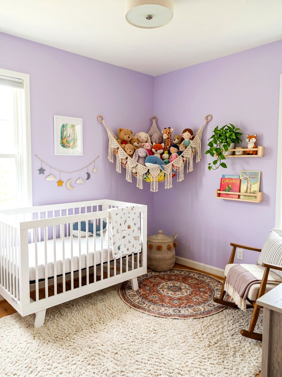 Stuffed Animal Hammock - 30 organizing kids toys ideas