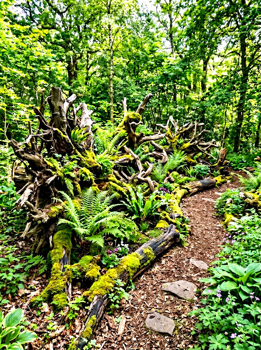 Stumpery Garden - 30 woodland garden ideas