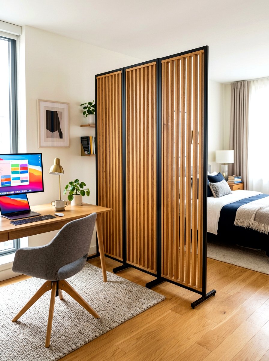 Stylish Room Divider - 30 zoom background office ideas