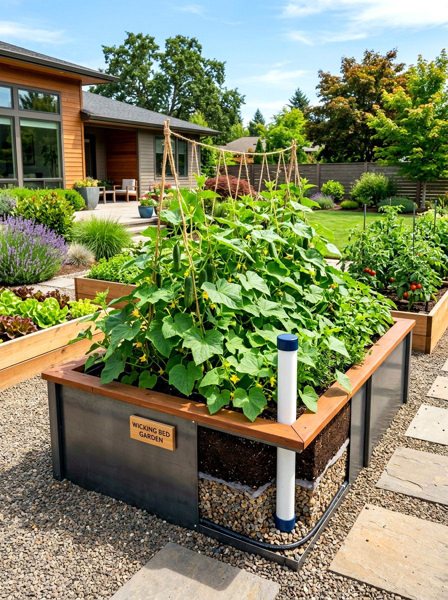 Sub irrigation wicking bed - 30 raised bed irrigation ideas
