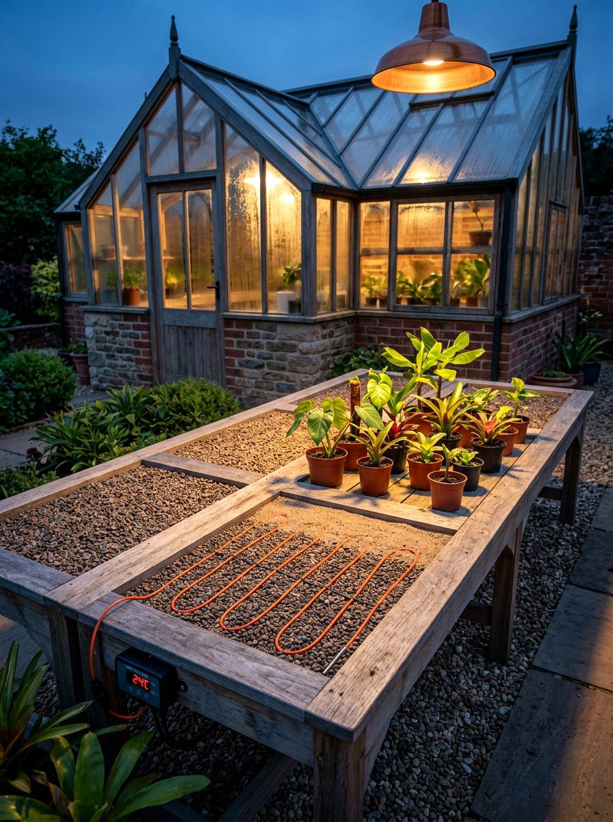 Submersible Heat Cable Bench - 30 greenhouse propagation bench ideas