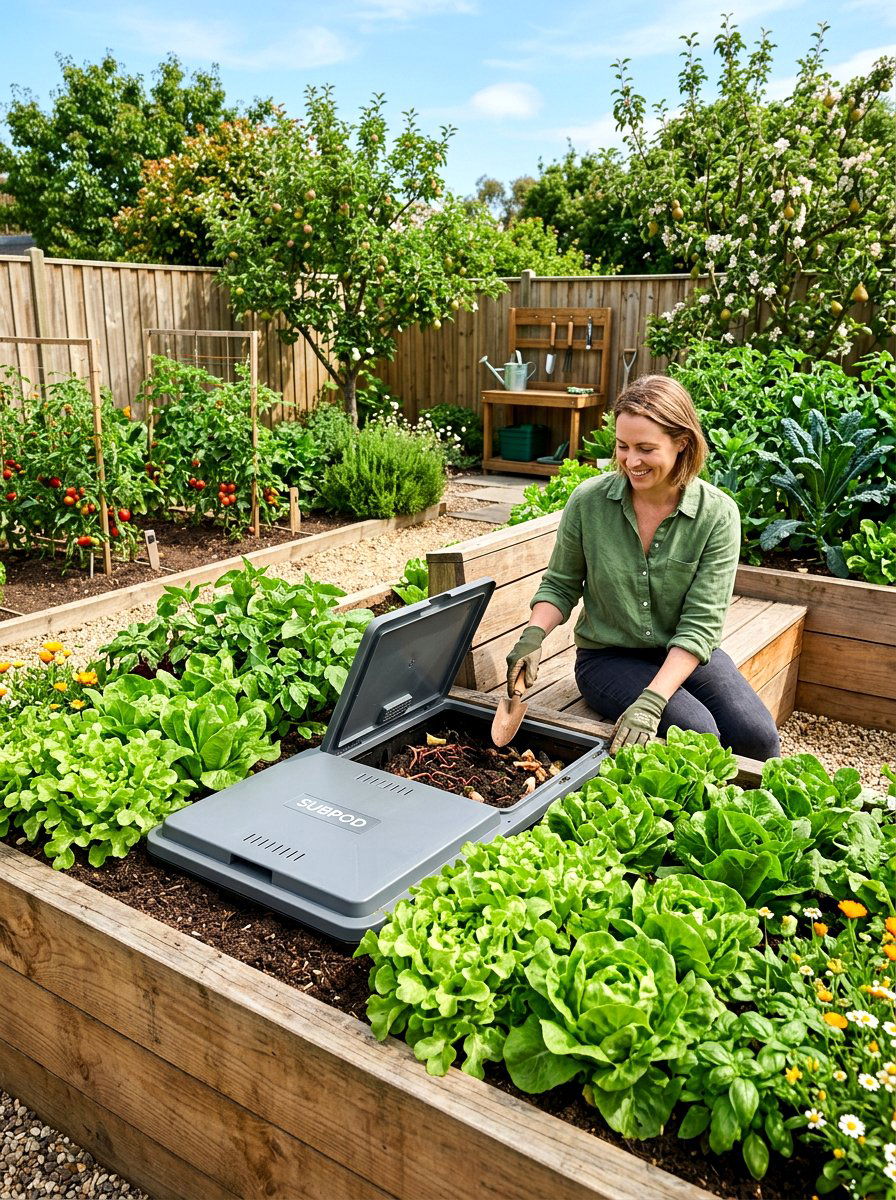Subpod In Garden Worm Bin - 30 compost bin ideas
