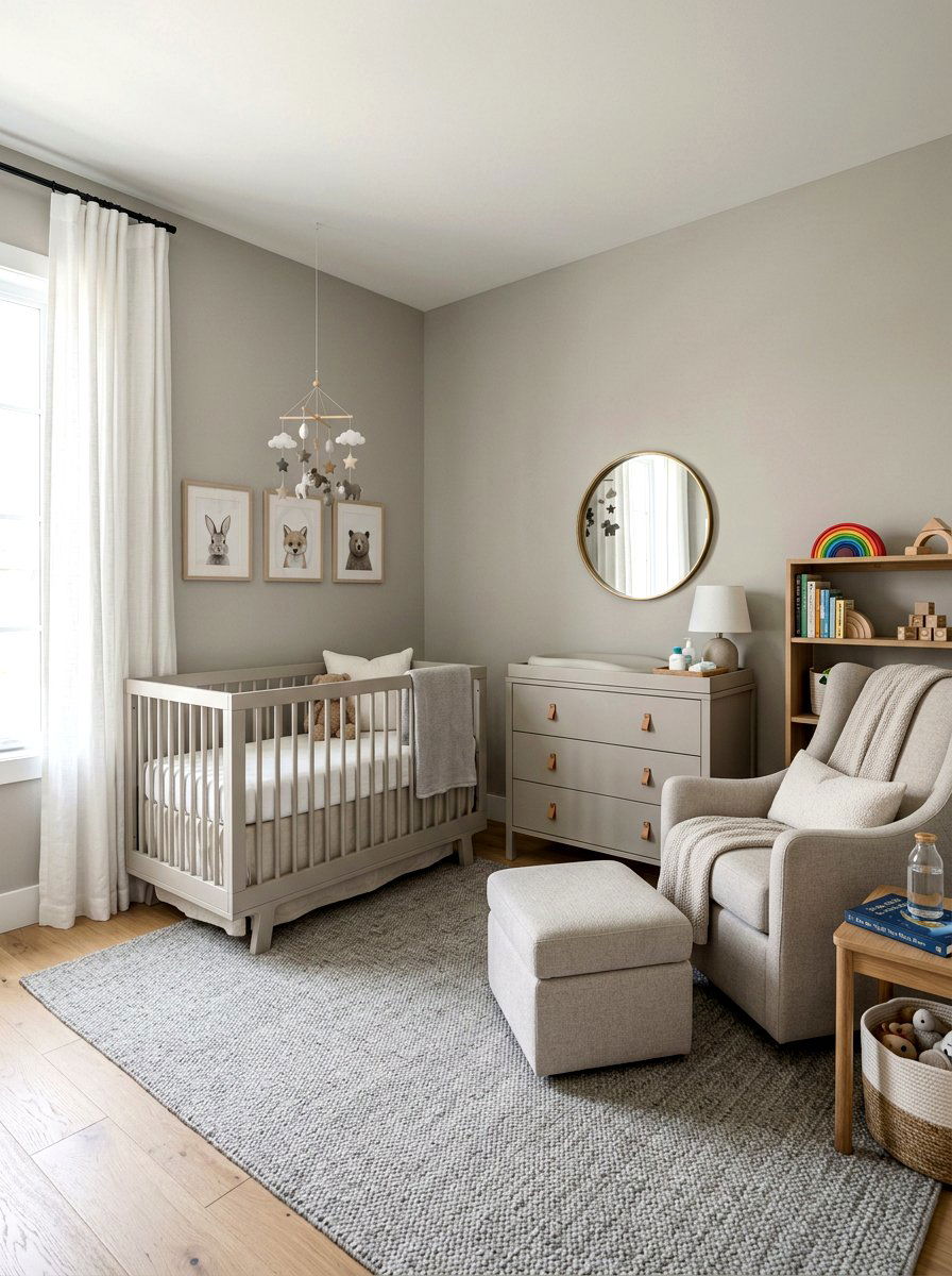 Subtle Greige Nursery - 30 quiet luxury nursery ideas