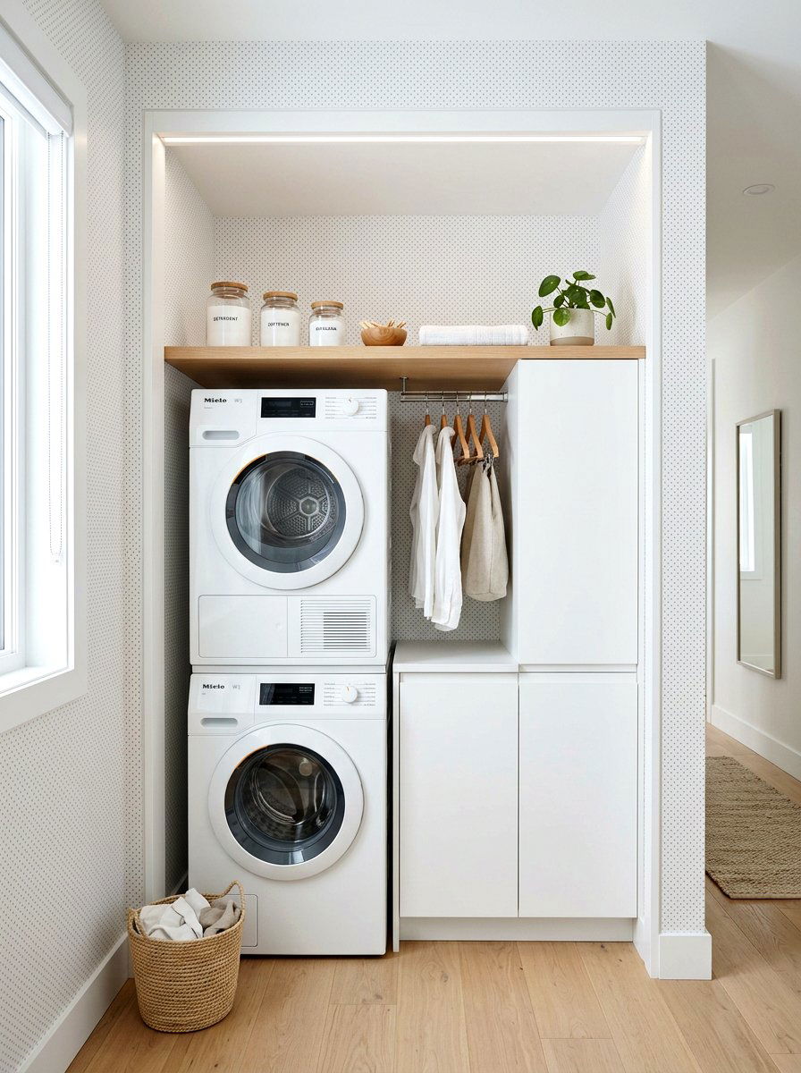 Subtle Patterned Laundry Room Wallpaper - 30 laundry room wallpaper ideas