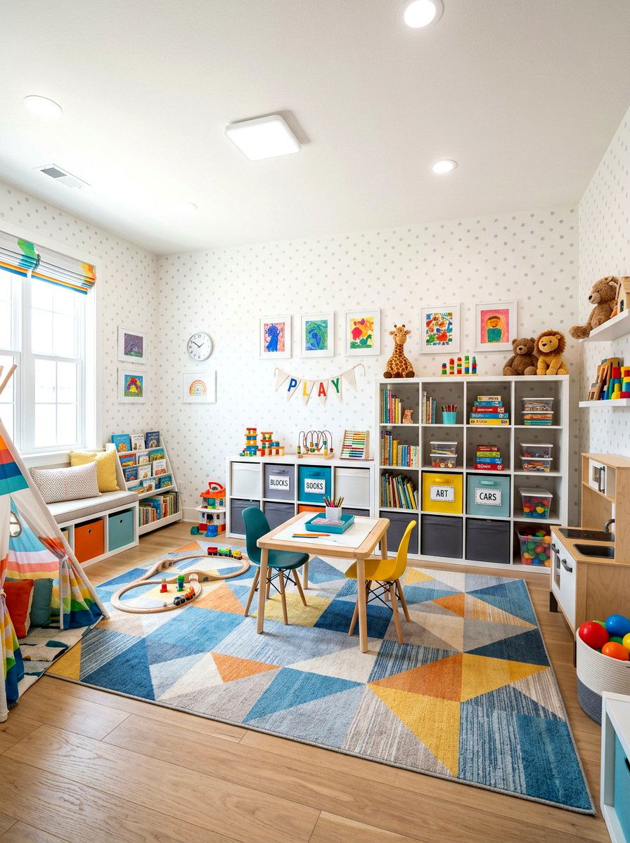 Subtle Polka Dot Playroom - 30 wallpaper decor ideas