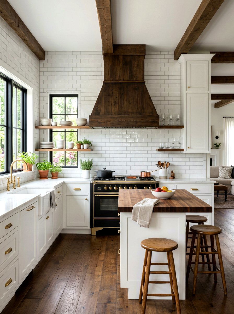 Subway Tile Backsplash - 30 farmhouse kitchen ideas
