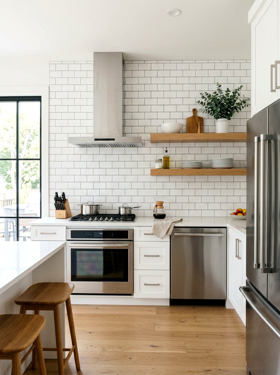 Subway Tile Backsplash - 30 Scandinavian kitchen ideas