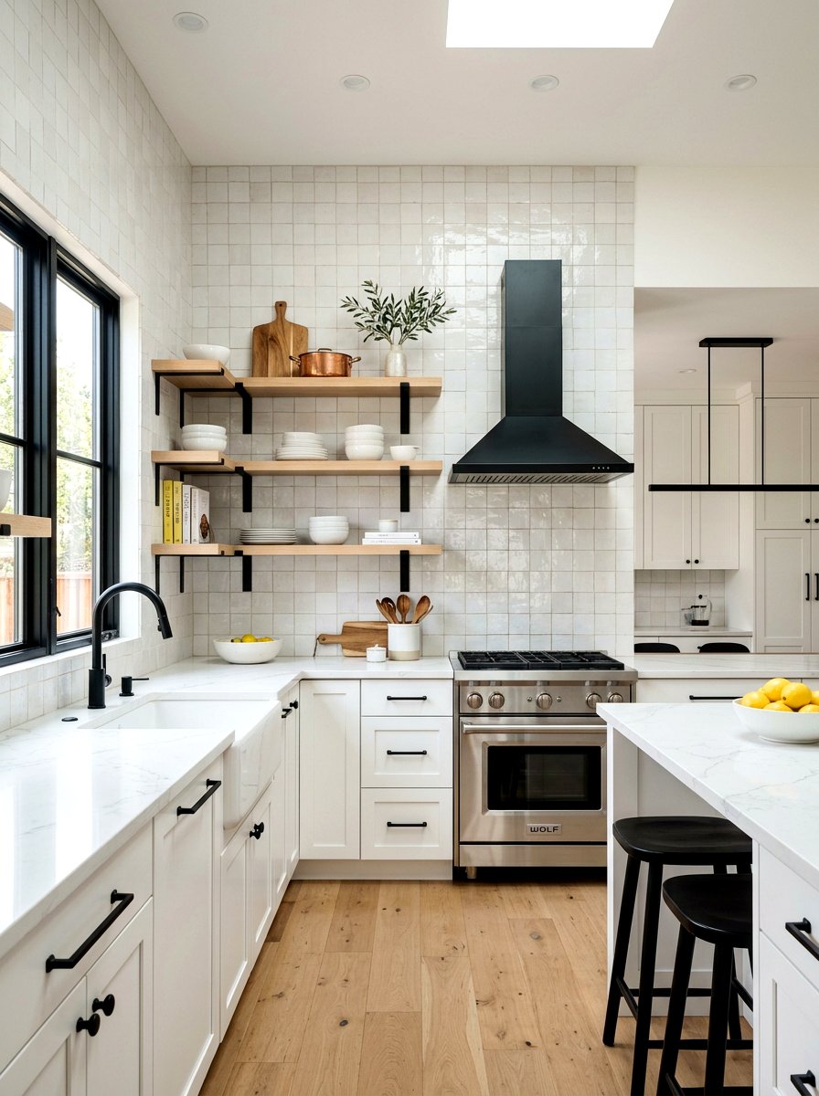 Subway Tile Backsplash Kitchen - 30 California casual kitchen ideas