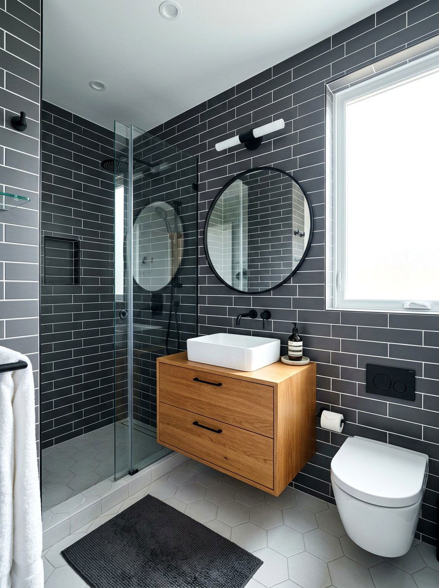 Subway Tile Bathroom - 30 dramatic bathroom ideas