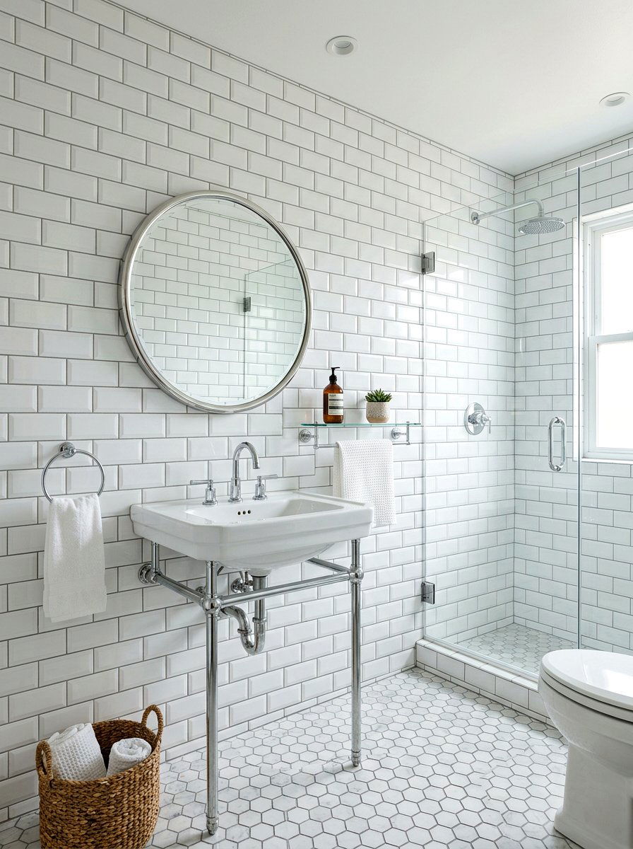 Subway Tile Bathroom Walls - 30 Hamptons bathroom ideas