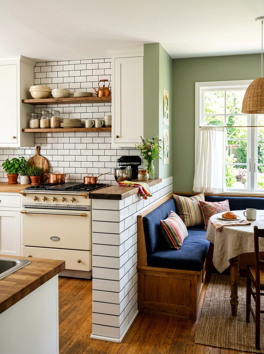 Subway Tile Half Wall - 30 half wall zoning ideas