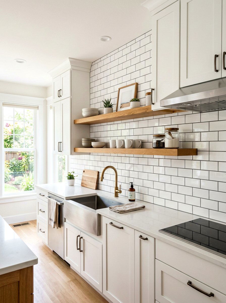 Subway Tile Kitchen Backsplash - 30 tiny house kitchen ideas
